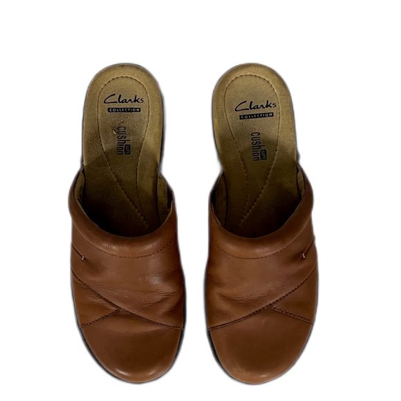 Clarks Collection Soft Cushion Preslet Sheen Clog Mule Size 7.5 - Picture 2 of 9